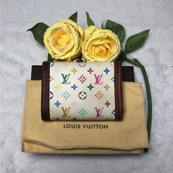Louis Vuitton Murakami White Multicolor Porte Monn Card Holder(Date Code:MI0043) - Picture 5 of 17